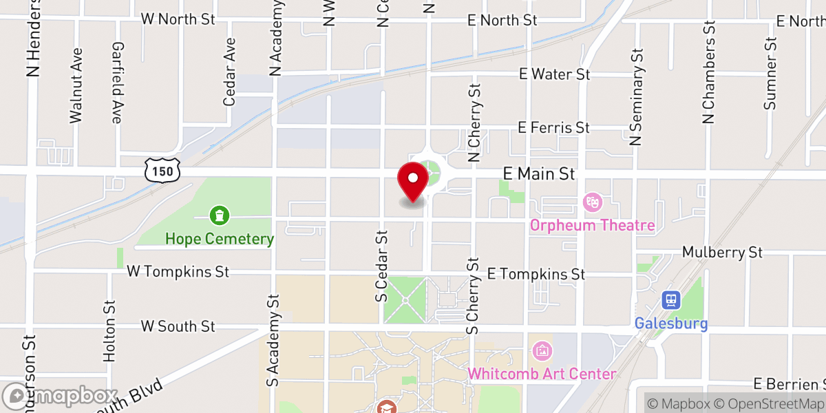 Map showing location of Central Congregational Church