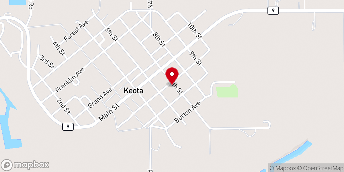 Map showing location of Church of Christ