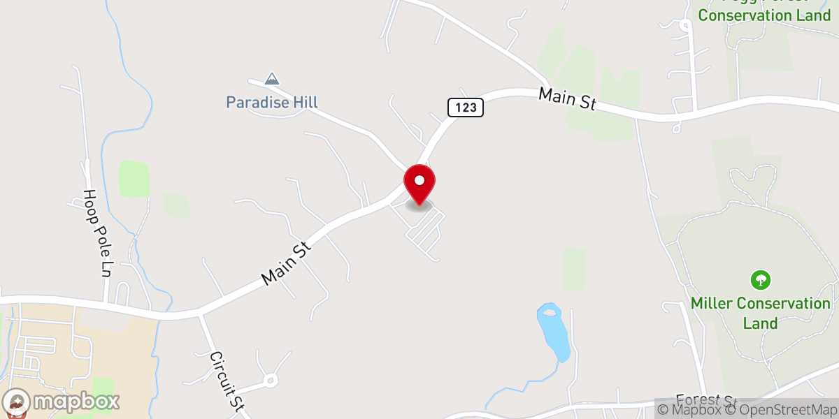 Map showing location of United Church of Christ