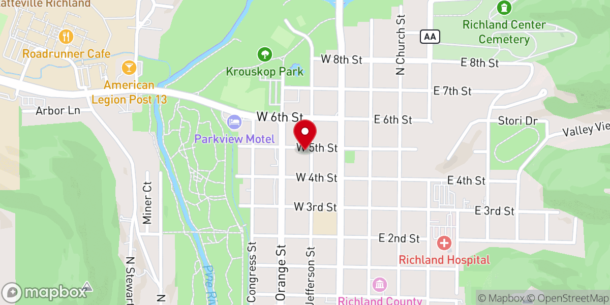 Map showing location of Don Bushnell Ministries