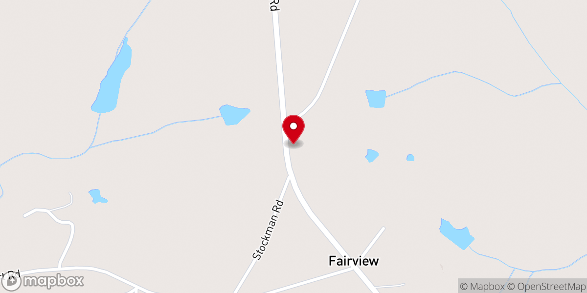 Map showing location of Fairview Community Center