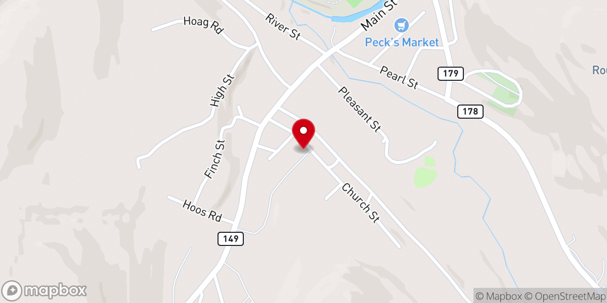 Map showing location of St. Aloysius Church