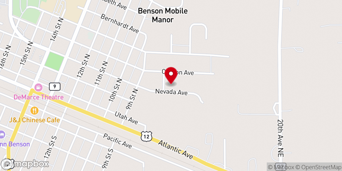 Map showing location of Trinity Lutheran Church