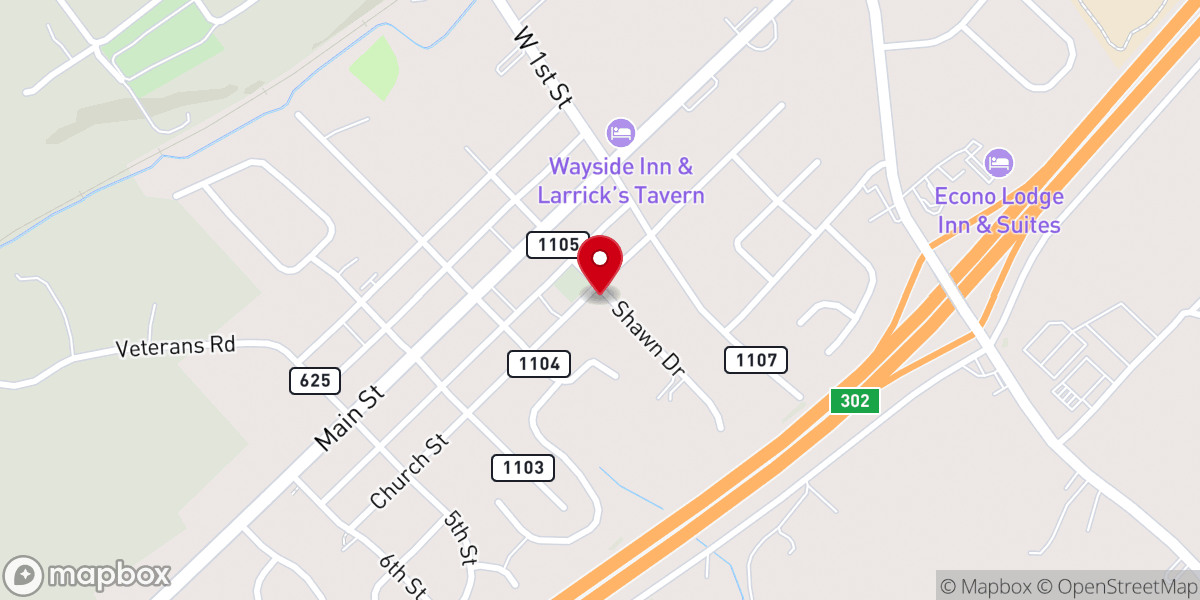 Map showing location of St. Thomas Chapel