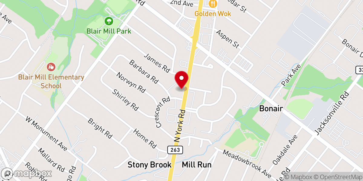 Map showing location of St John Lutheran Church