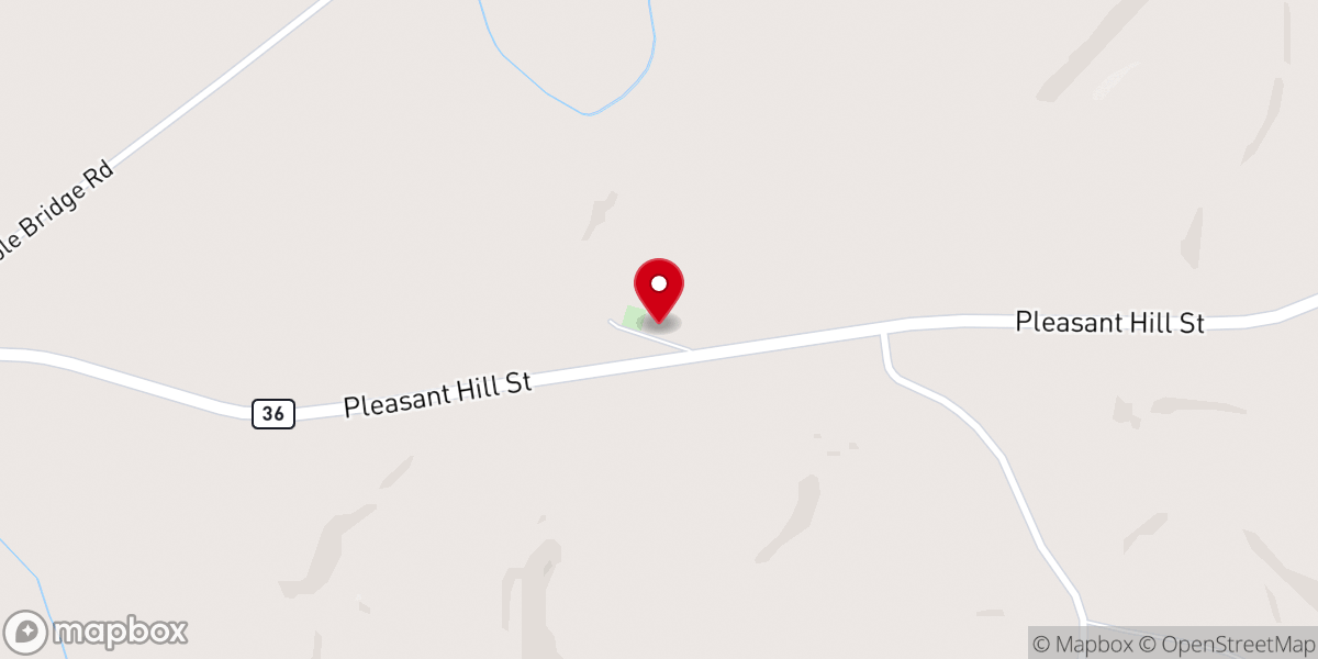 Map showing location of Flint River Baptist Church