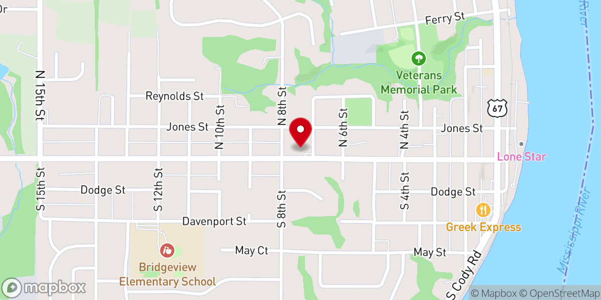 Map showing location of New Life Community Church