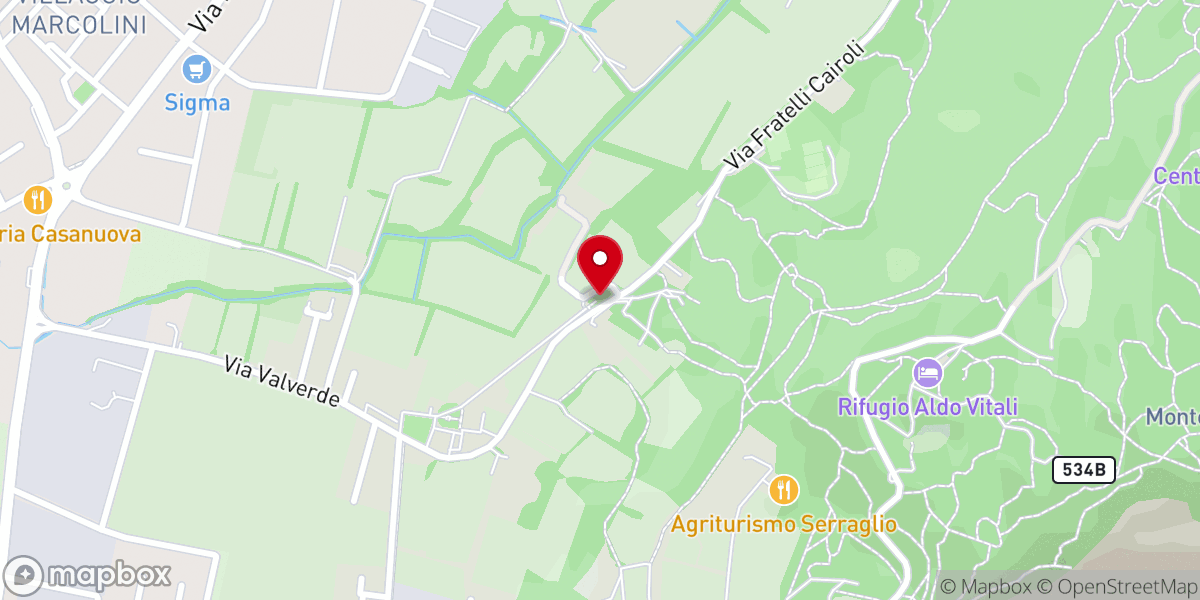 Map showing location of Cappella della Madonna di Valverde