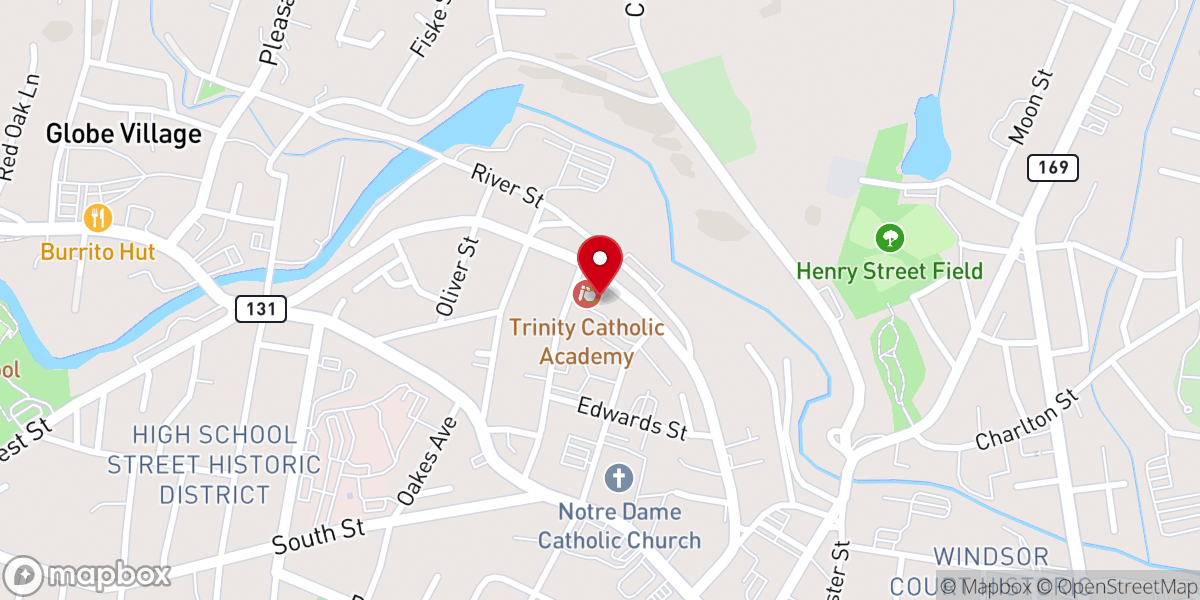 Map showing location of Notre Dame Church of St. John Paul II Parish