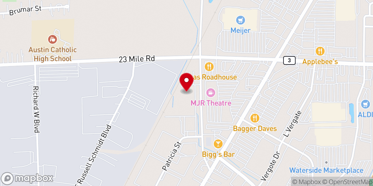 Map showing location of Woodside Bible Church - Chesterfield Campus