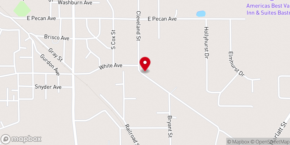 Map showing location of Faith Baptist Church