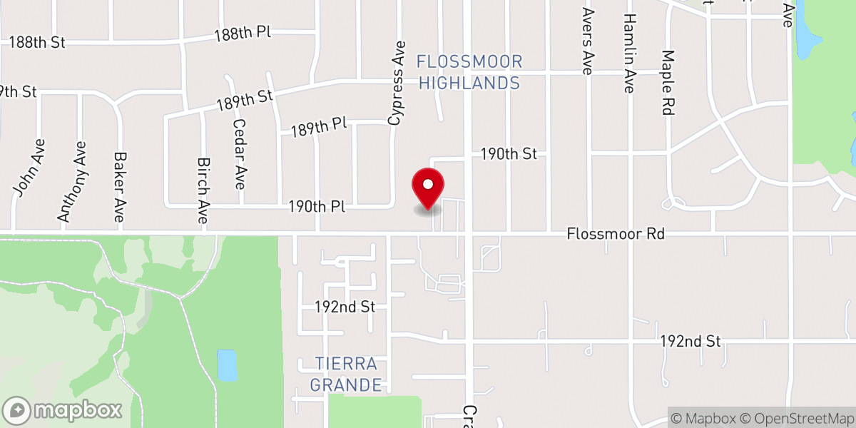 Map showing location of Grace Community Baptist Church