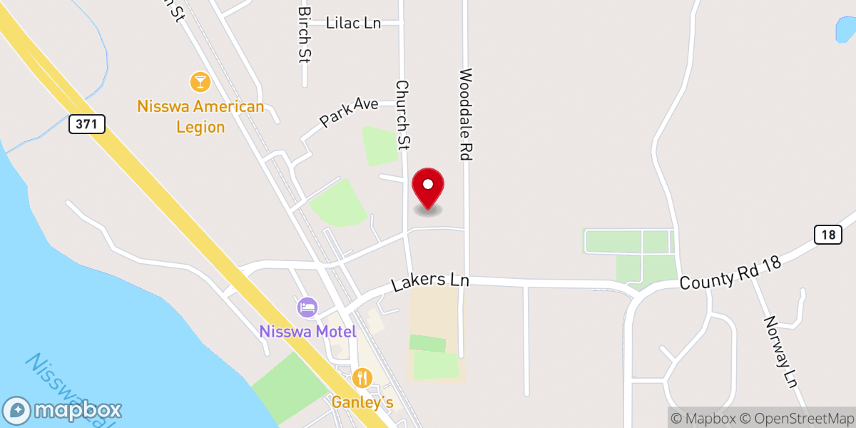 Map showing location of Our Lady Of The Lakes Parish