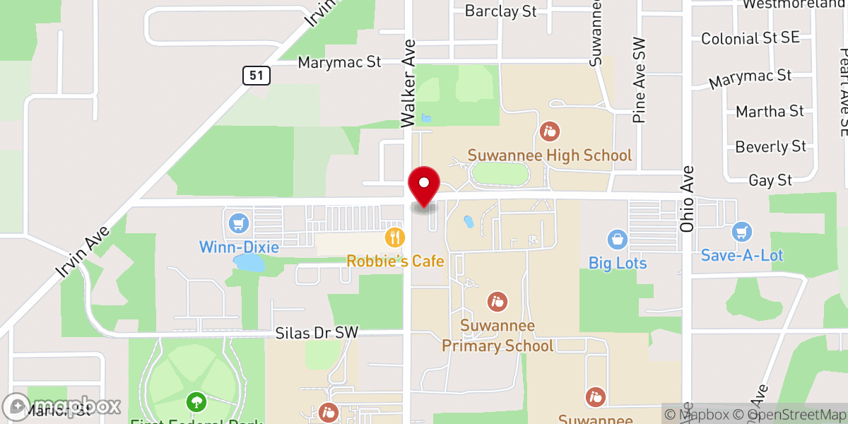 Map showing location of First Advent Christian Church