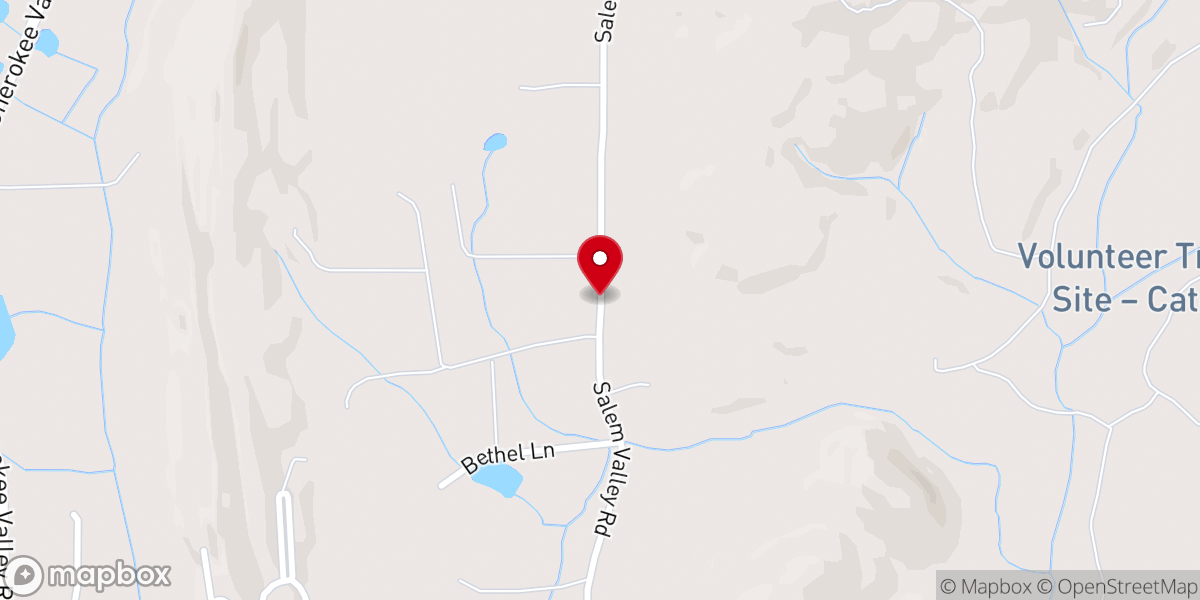 Map showing location of Taylors Ridge Baptist Church