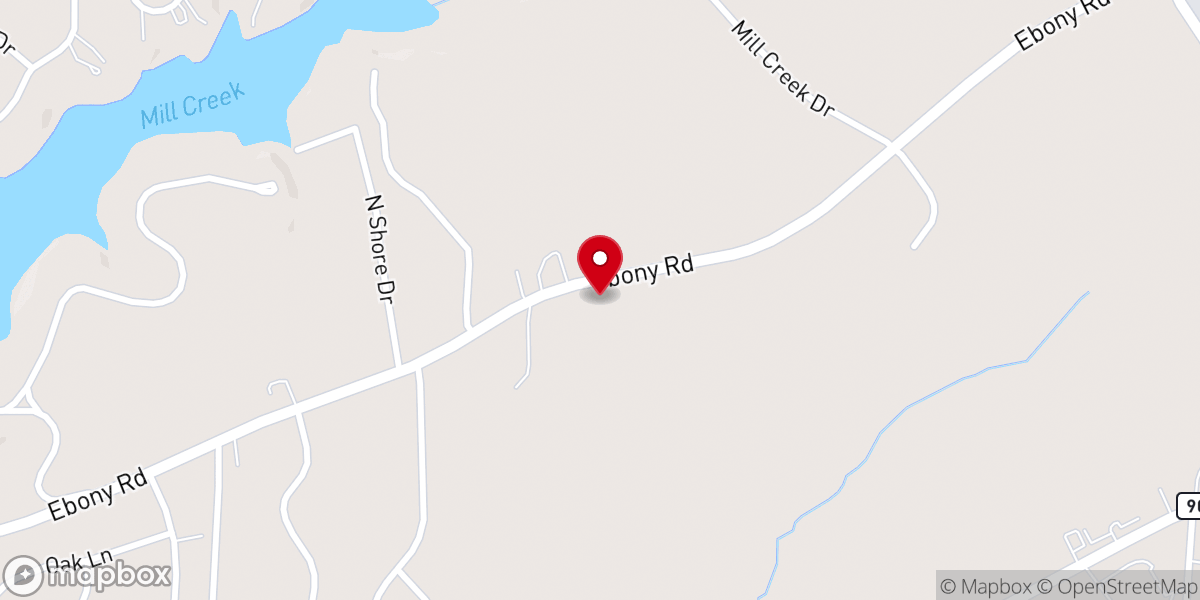 Map showing location of Roanoke Chapel Missionary Baptist Church