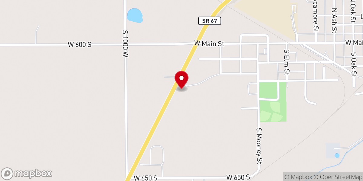 Map showing location of Redkey Faith Ministries
