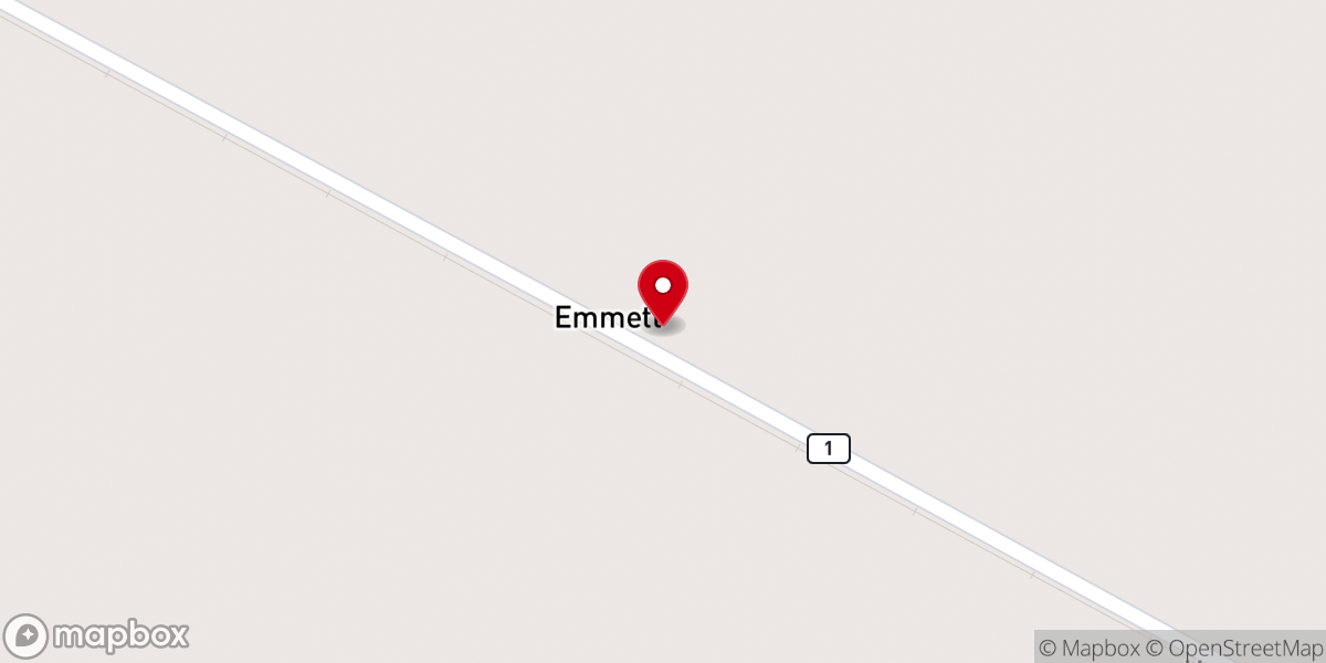 Map showing location of Harmon Baptist Church