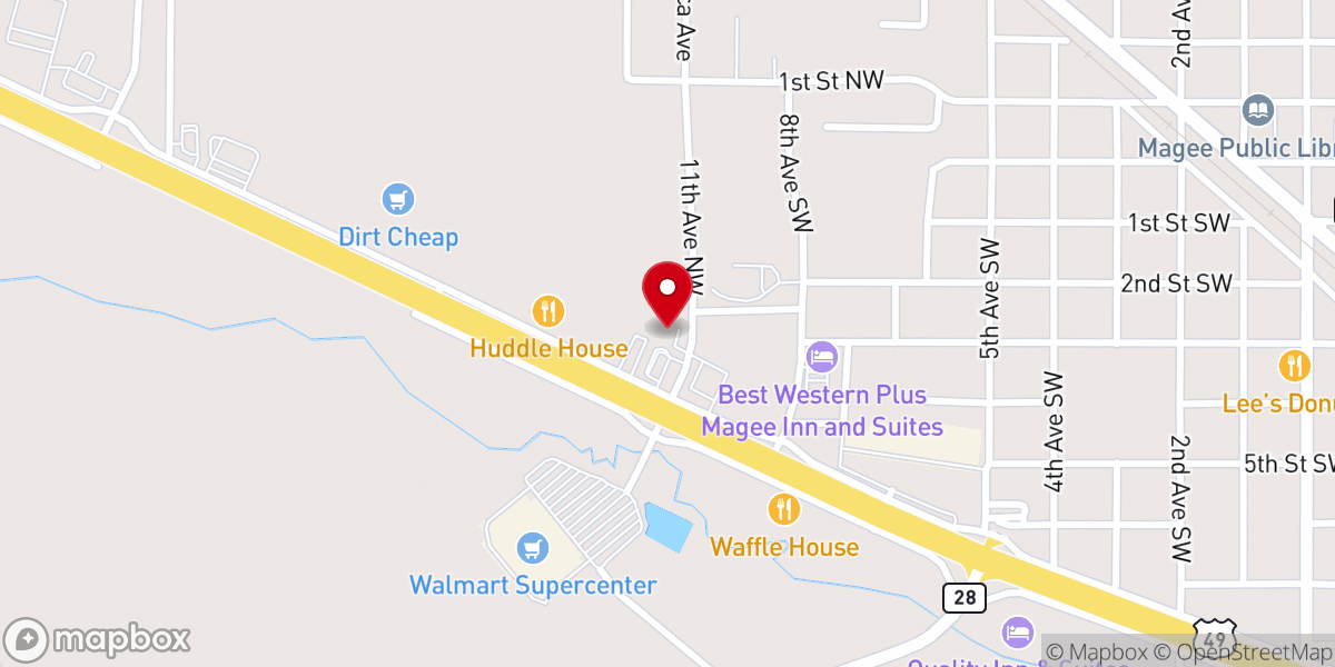 Map showing location of Faith Tabernacle Church of God