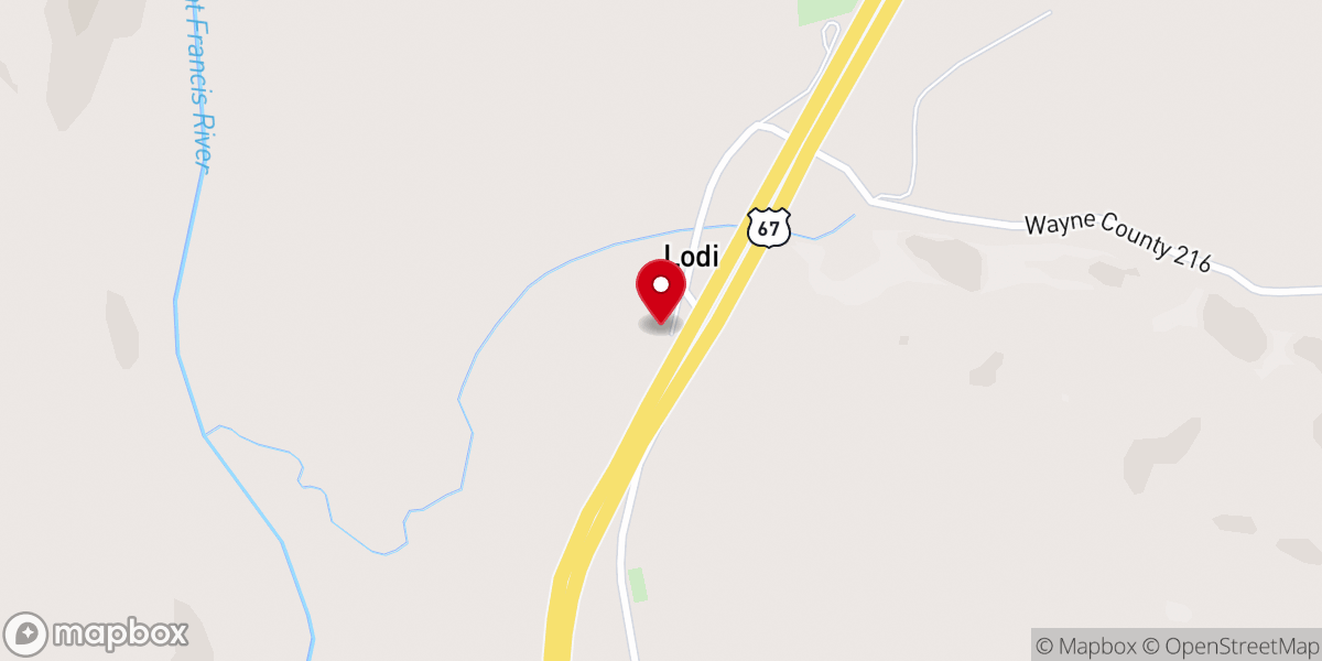 Map showing location of Lodi Nazarene Church