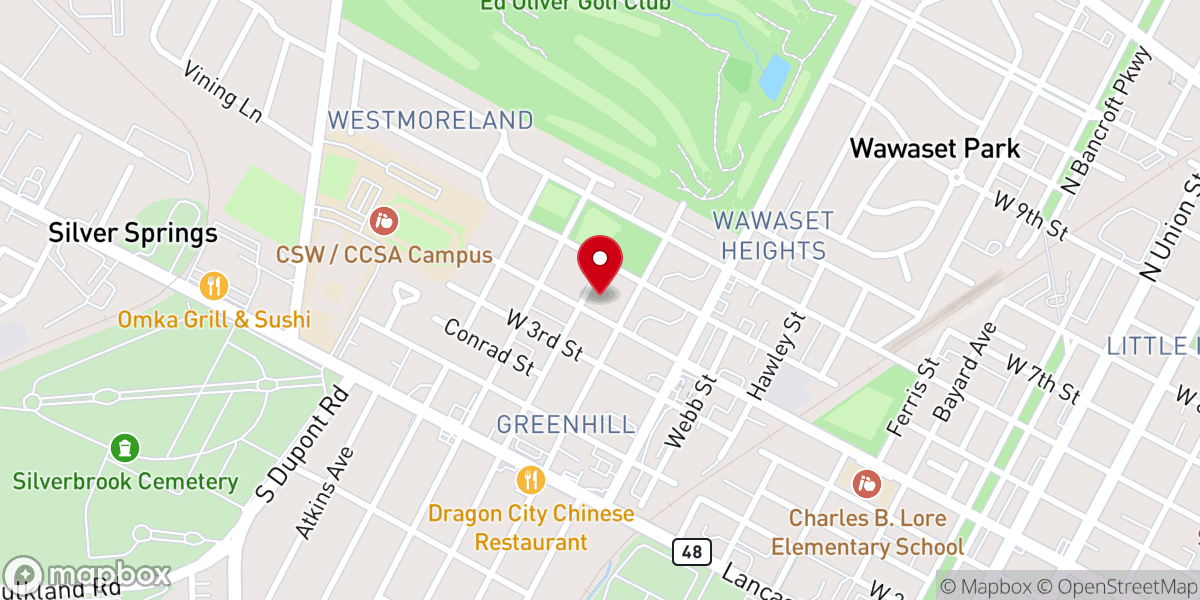 Map showing location of The Life Center