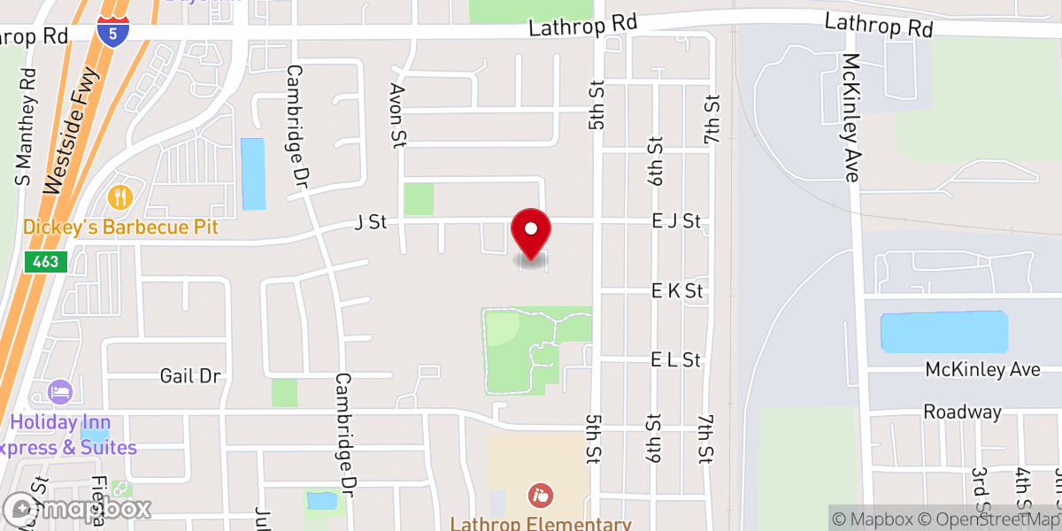 Map showing location of Grace Community Church