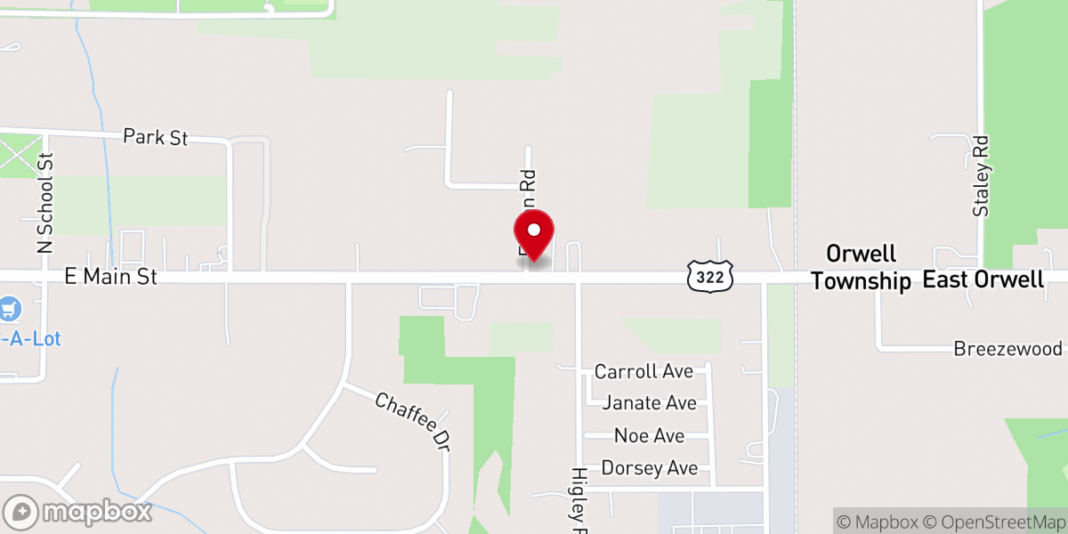 Map showing location of Grand Valley Church of the Nazarene