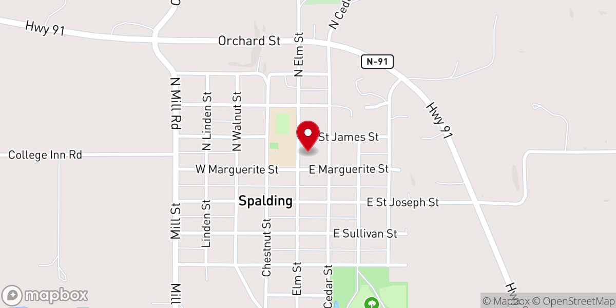 Map showing location of St. Michael's Catholic Church