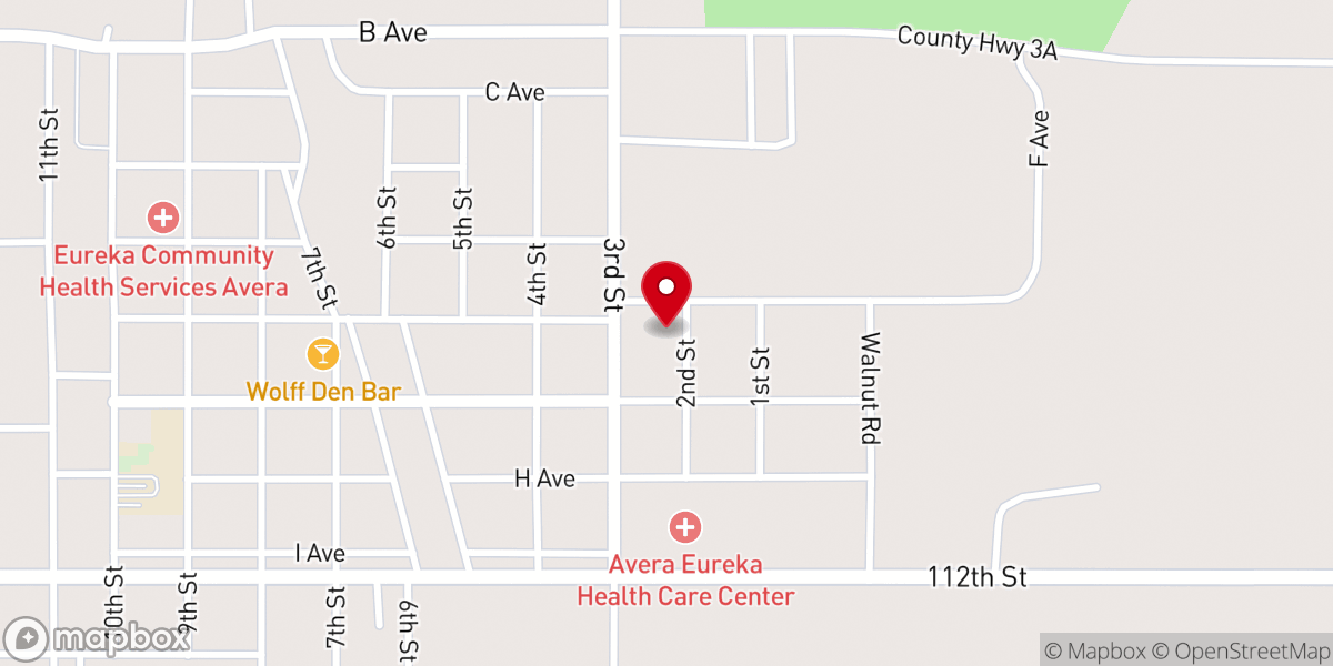 Map showing location of Saint Joseph Catholic Church of McPherson County