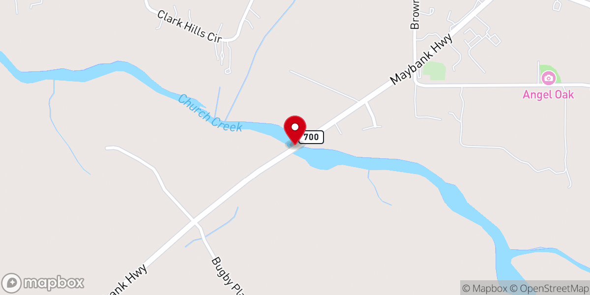 Map showing location of Church Bridge