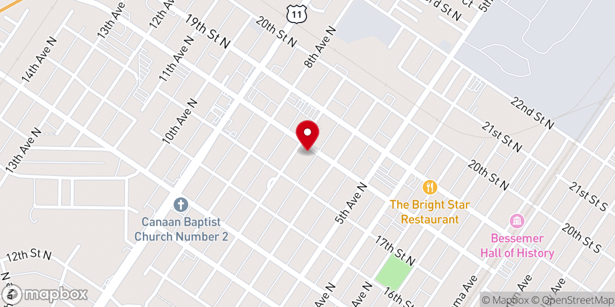 Map showing location of Calvary Church of God