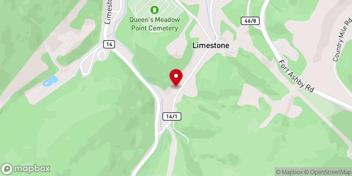 Map showing location of Second Baptist Church