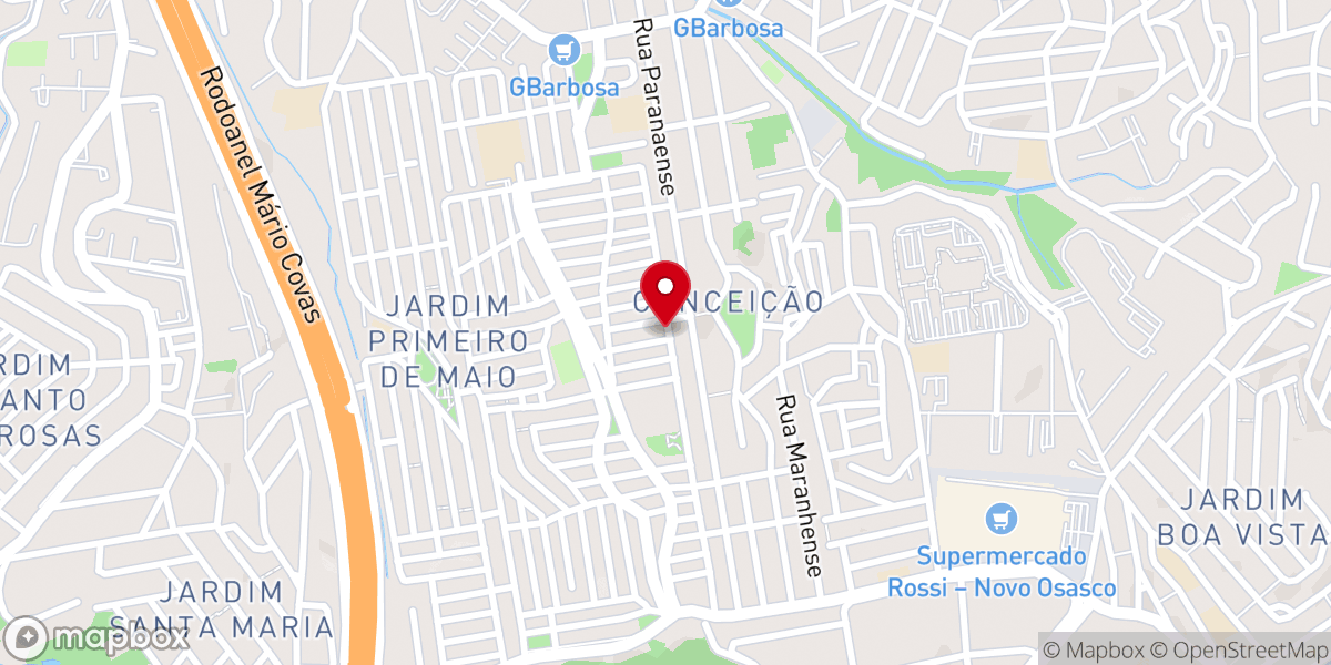 Map showing location of Igreja Evangélica Moriah (Osasco)