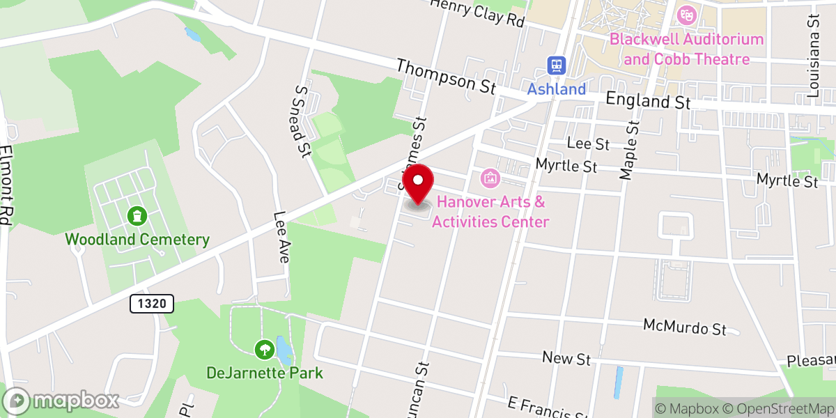 Map showing location of Ashland Christian Church (Disciples of Christ)