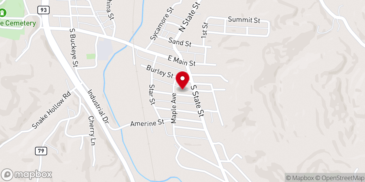 Map showing location of Church of Atonement Rectory