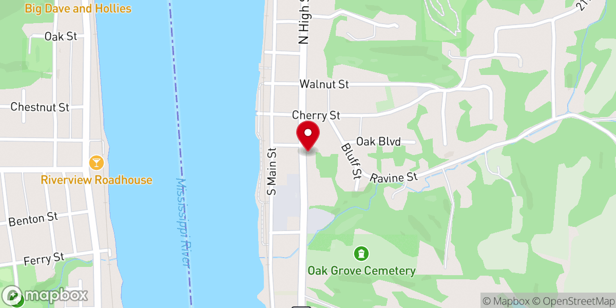 Map showing location of Congregational Church