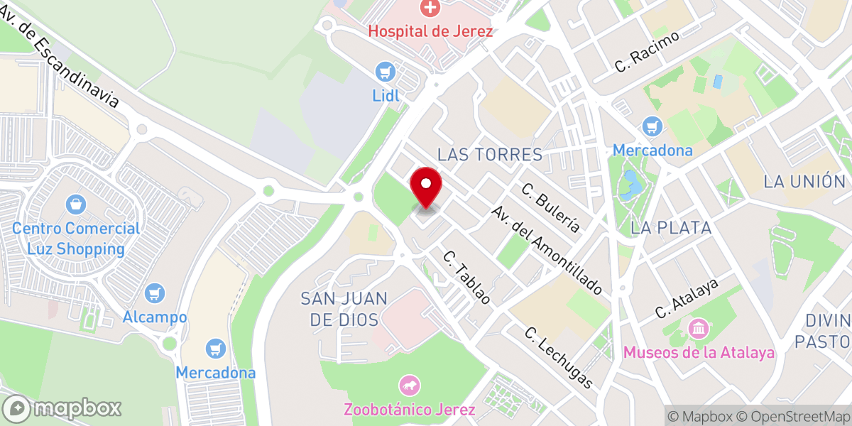 Map showing location of Iglesia de San Juan de Dios