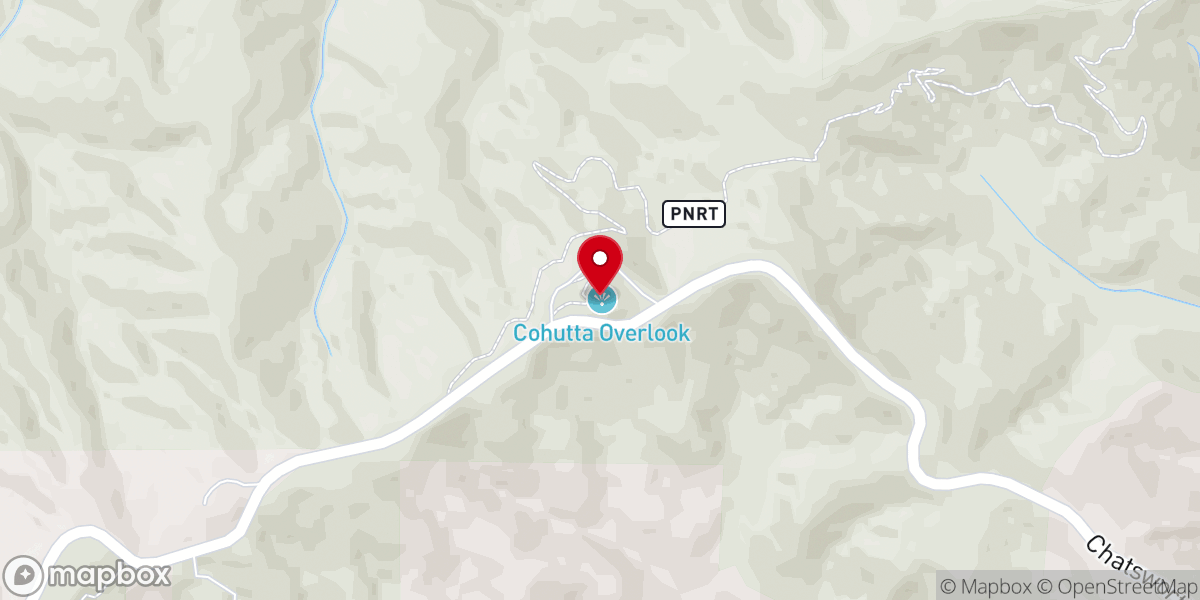 Map showing location of Cohutta Overlook