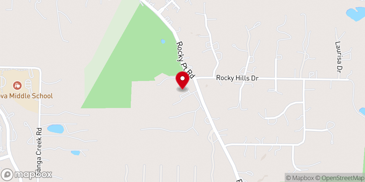 Map showing location of Camp Cordova Baptist Center