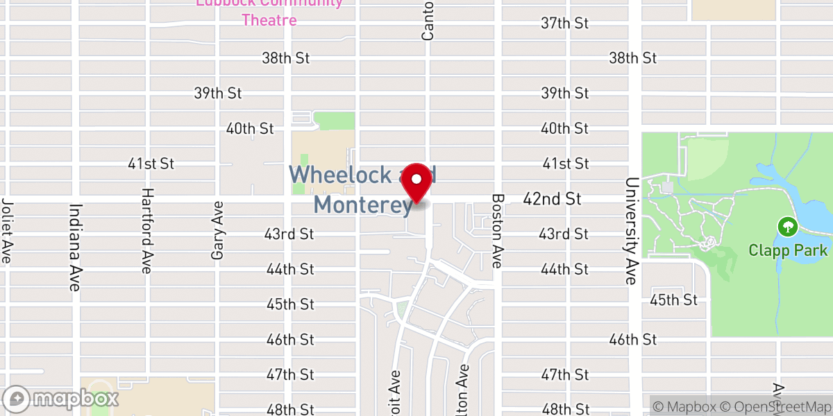 Map showing location of First Unitarian Universalist of Lubbock