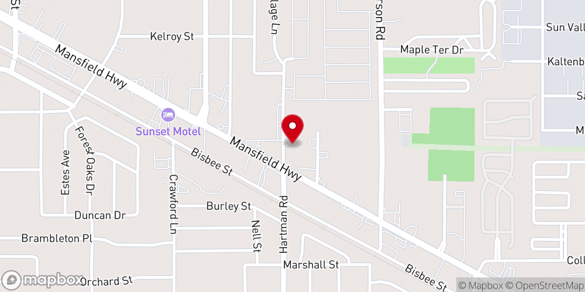 Map showing location of True Love Missionary Baptist