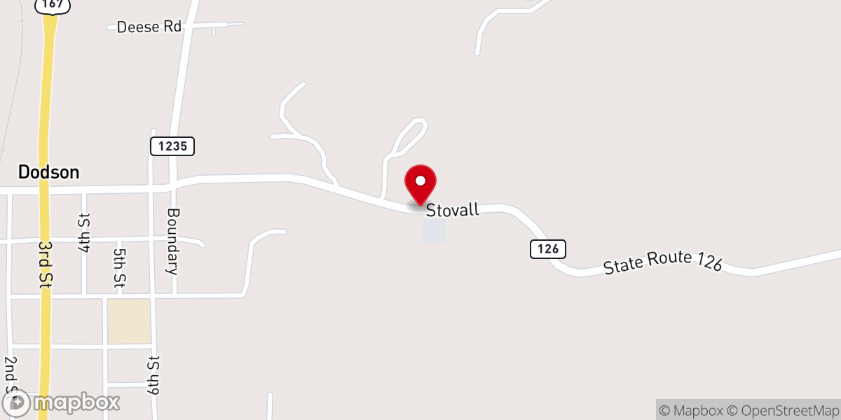 Map showing location of First Baptist Church