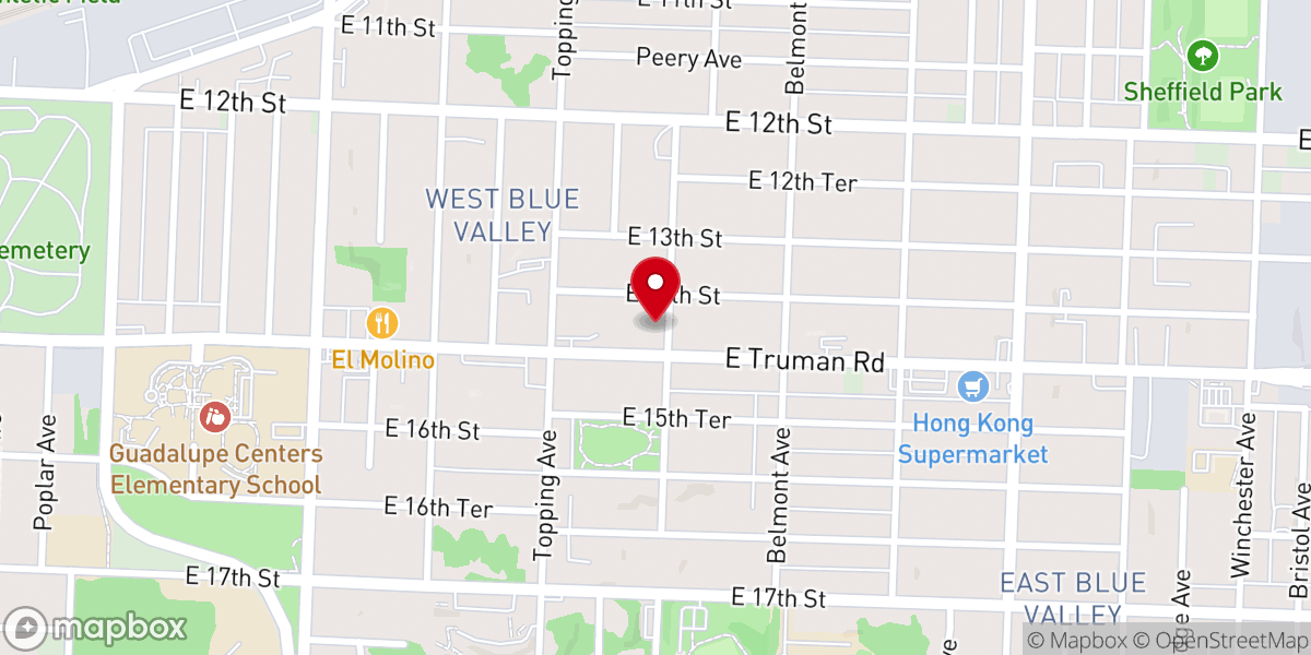 Map showing location of Iglesia Getsemani Pentecostal Church