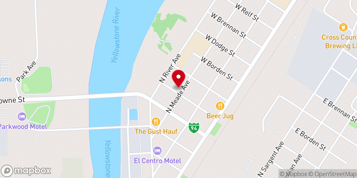 Map showing location of Sacred Heart Catholic Church
