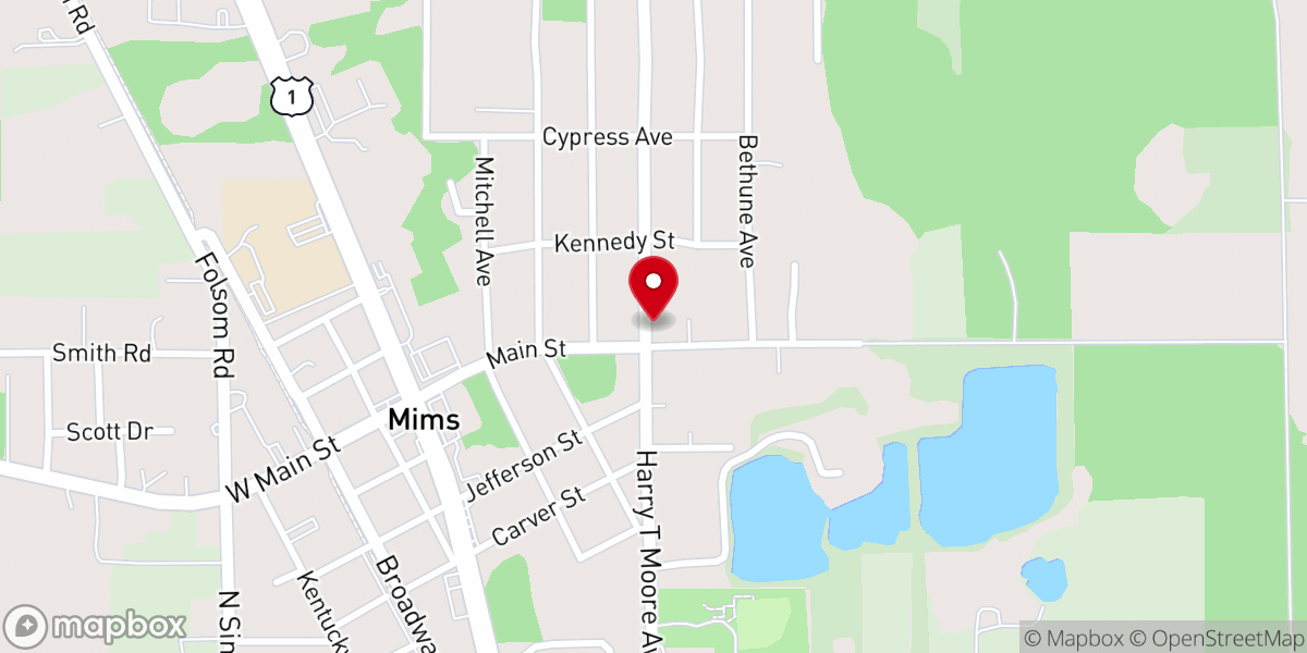 Map showing location of Shiloh AME Church