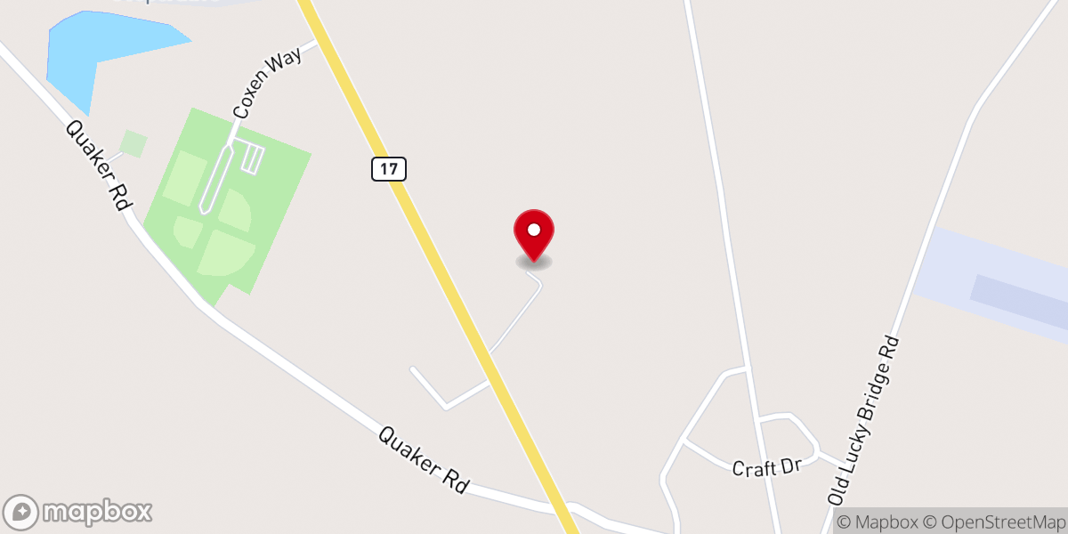 Map showing location of Trinity Baptist Wrens