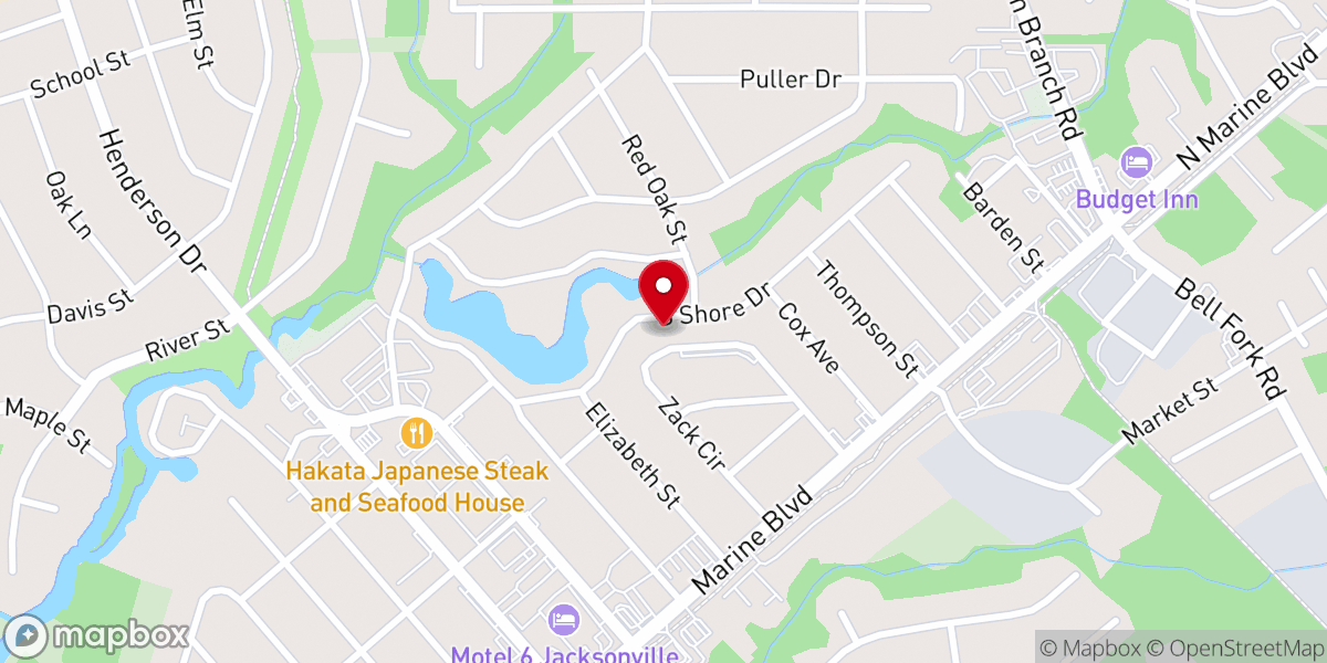 Map showing location of Jacksonville Church of God