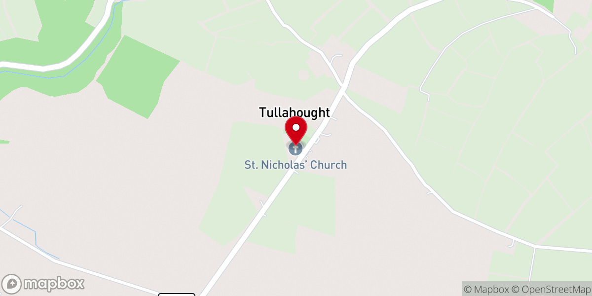 Map showing location of Church of St. Nicholas, Tullahought