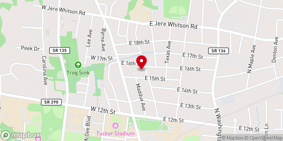 Map showing location of Christ's Community Church