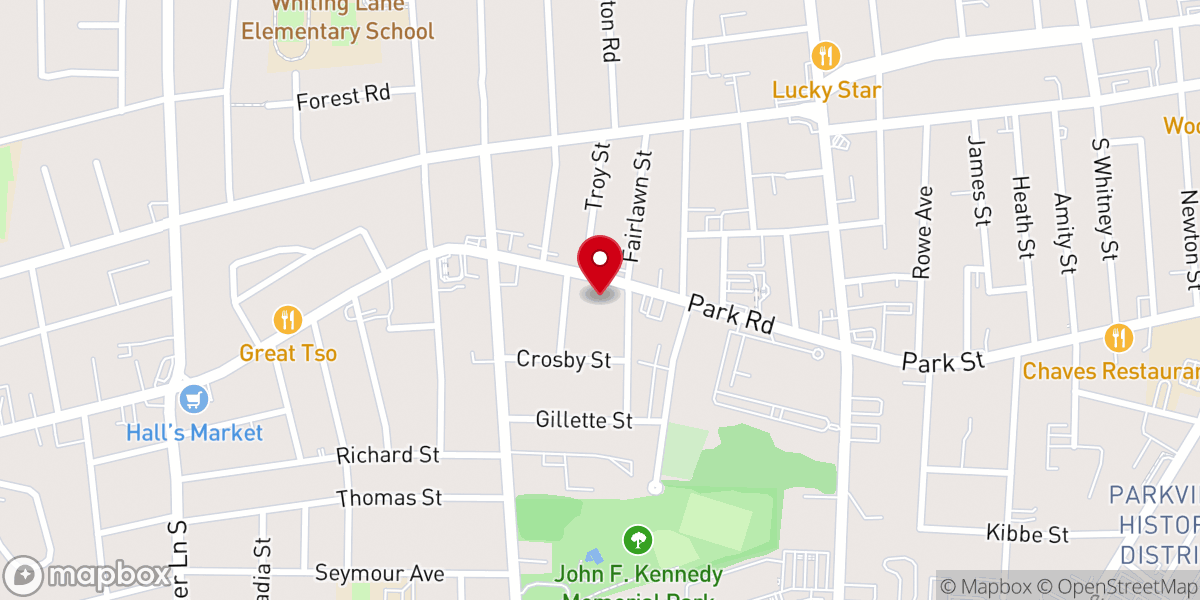 Map showing location of Emmanuel Assembly of God